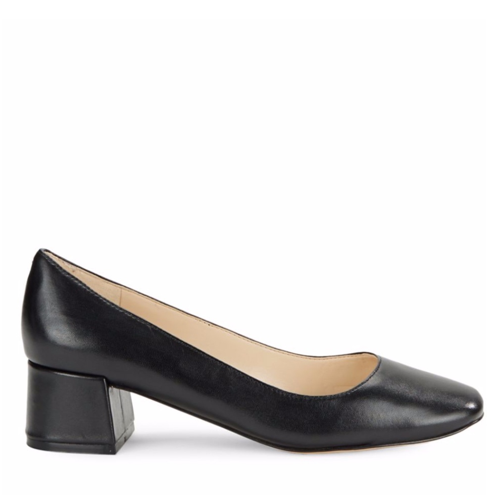 Black Karl Lagerfeld Charee 2" Leather Pumps NWOT